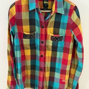 Stussy Men's Colorful Checkered Shirt